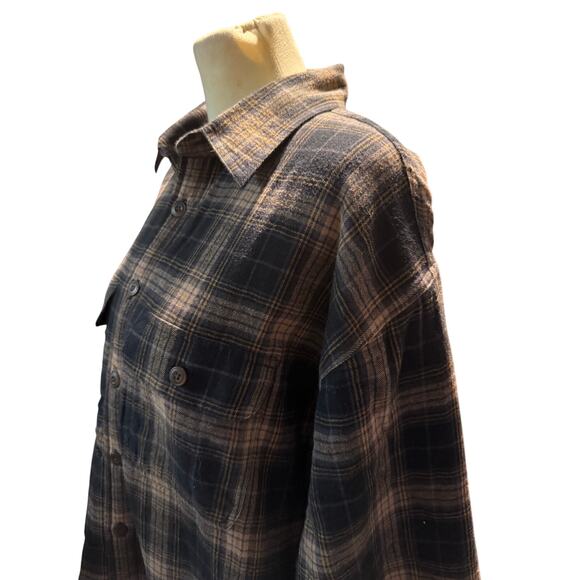 Arrow Blue Jeans Co. Vintage Sherpa Lined Workwear Flannel Jacket, Men's Large - Picture 3 of 6